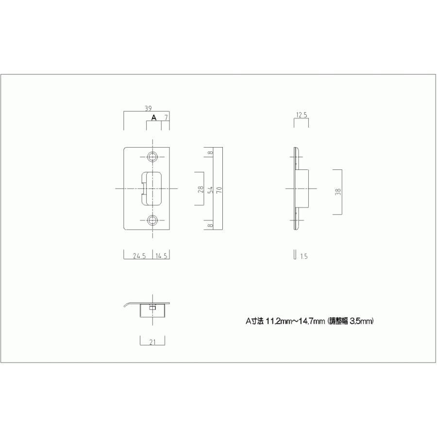 長沢製作所 GMレバーハンドル TX-1K12 WB空錠 丸座