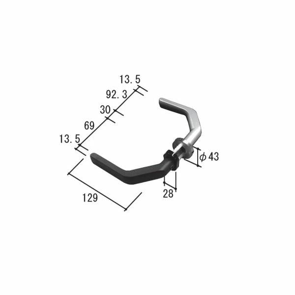 三協アルミ レバーハンドル WD4112-01 MIWA LZ-2 レバー ドア 左右勝手兼用 勝手口 SANKYO 三協立川