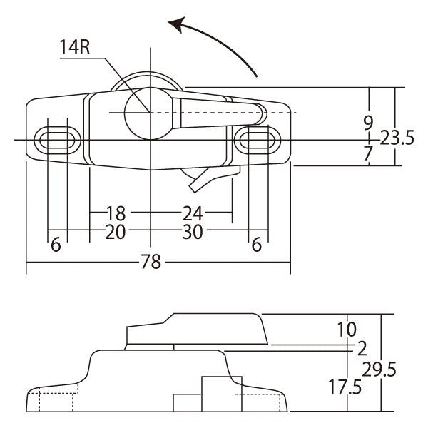 三協アルミ クレセント FK-42 右 窓 サッシ 防犯