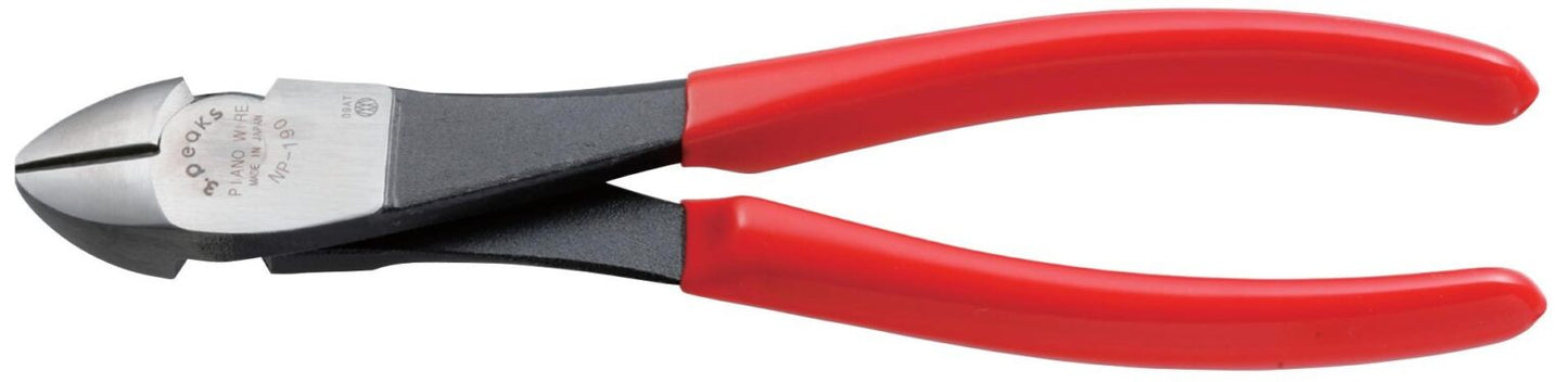 3.PEAKS ピアノ線/先曲ピアノ線強力ニッパ NP-190G 工具 線材 鉄線 銅線 ピアノ線