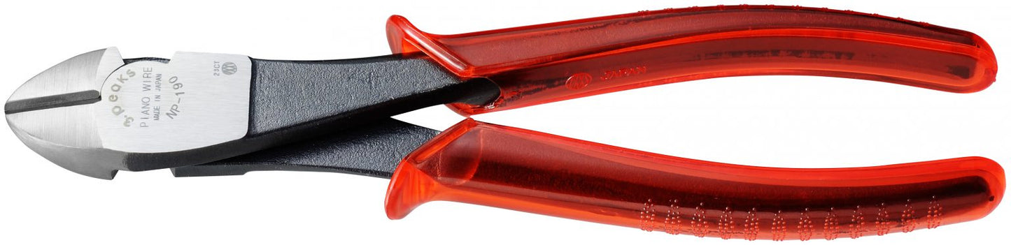 3.PEAKS ピアノ線/先曲ピアノ線強力ニッパ NP-190P 工具 線材 鉄線 銅線 ピアノ線