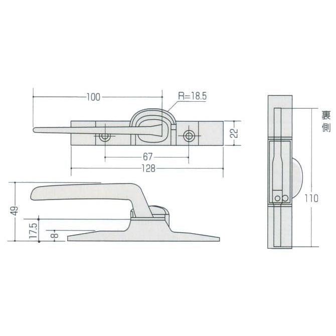 アルミサッシ用クレセント KC-58 右用