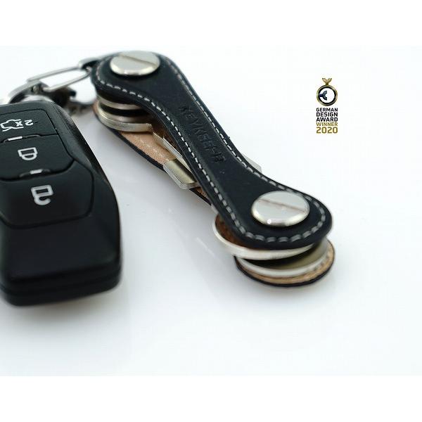 キーケース メンズ キーキーパ KEYKEEPA Leather (ファントムブラック) レザー 皮 ドイツ製 おしゃれ コンパクト キーホルダー キーオーガナイザー