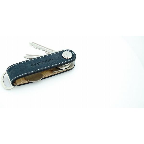 キーケース シンプル プレゼント ギフト ミニマル スマート キーオーガナイザー キーキーパー KEYKEEPA Loop (ヌバック ブルー)