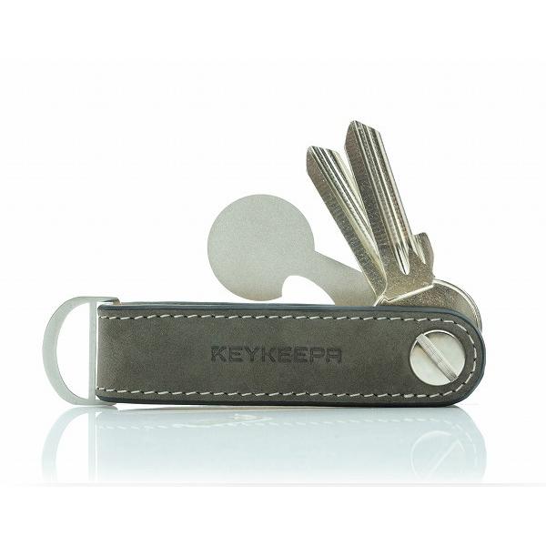 キーケース メンズ キーキーパ KEYKEEPA Loop (ヌバック グレー) レザー ドイツ製 おしゃれ コンパクト キーホルダー キーオーガナイザー