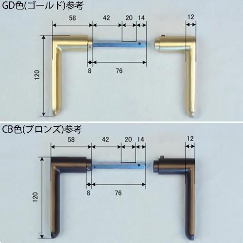 MIWA LA レバーハンドル 33型 扉厚33~41mm用