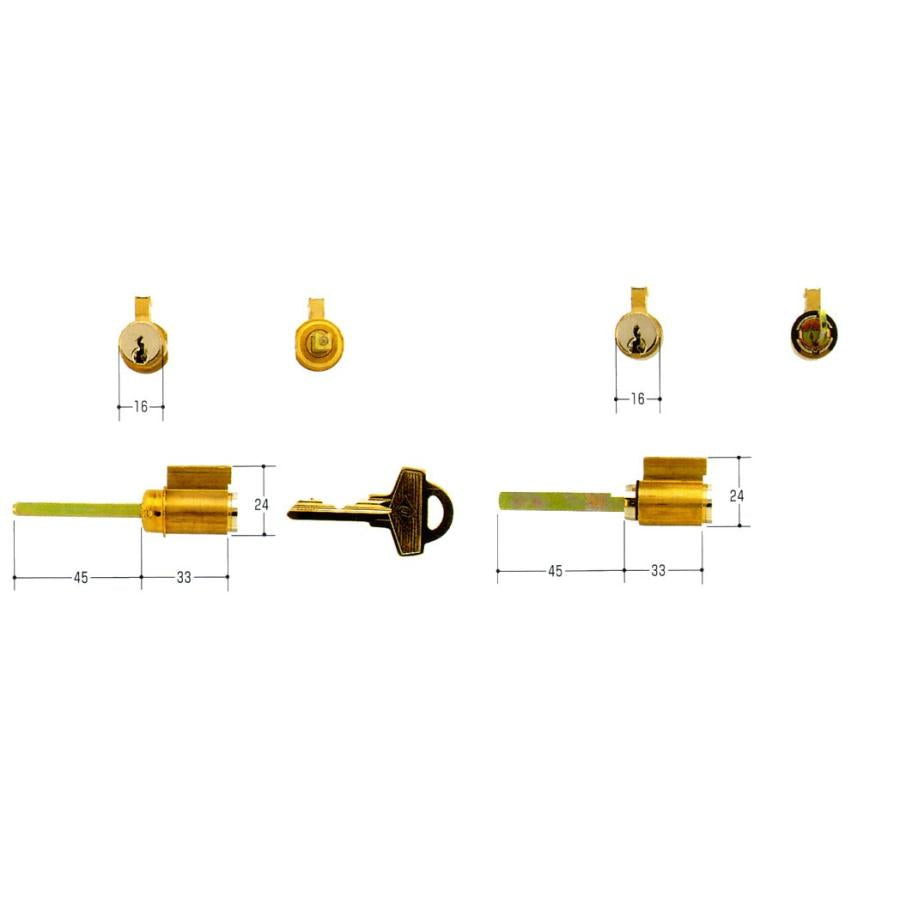 ALPHA アルファ 標準ピンシリンダー 新日軽 HK2 BOX2アルファ ACY-40 2個同一セット