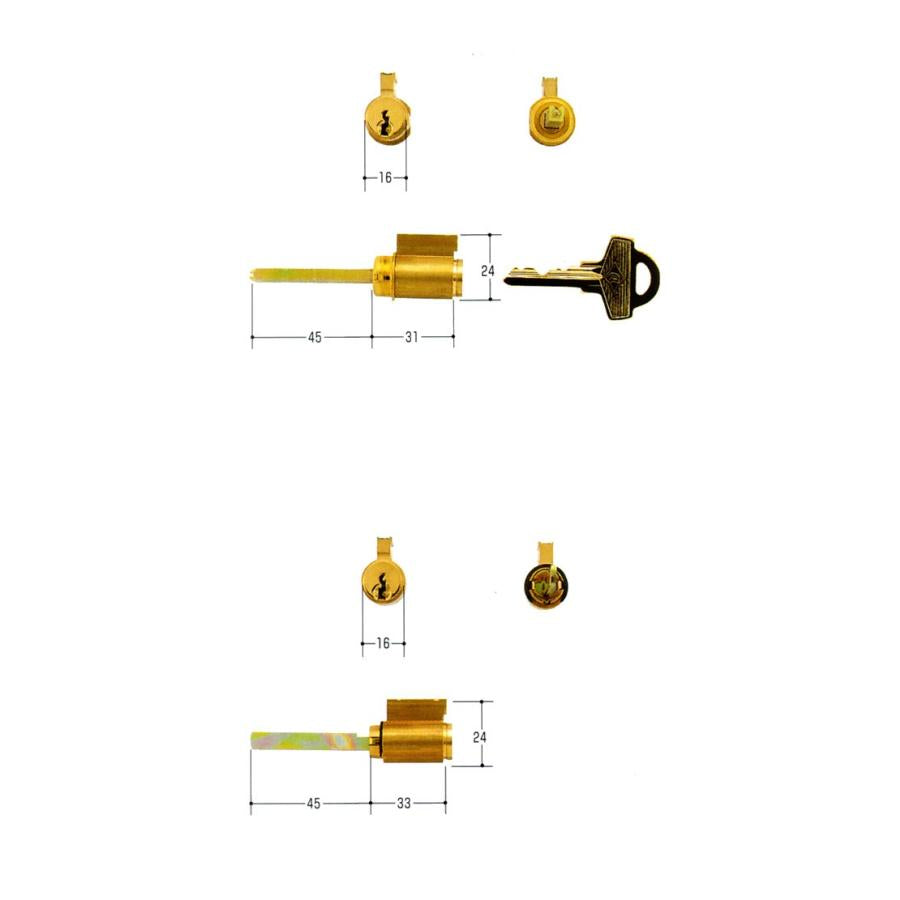 ALPHA アルファ 標準ピンシリンダー 新日軽 K2 BOX2アルファ ACY-41 2個同一セット