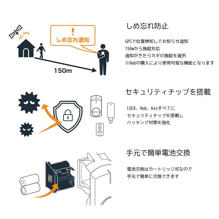 SADIOT LOCK 2(サディオロック ツー) ブラック スマートロック 電子錠 オートロック スマートフォン AppleWatch alexa 開錠 施錠