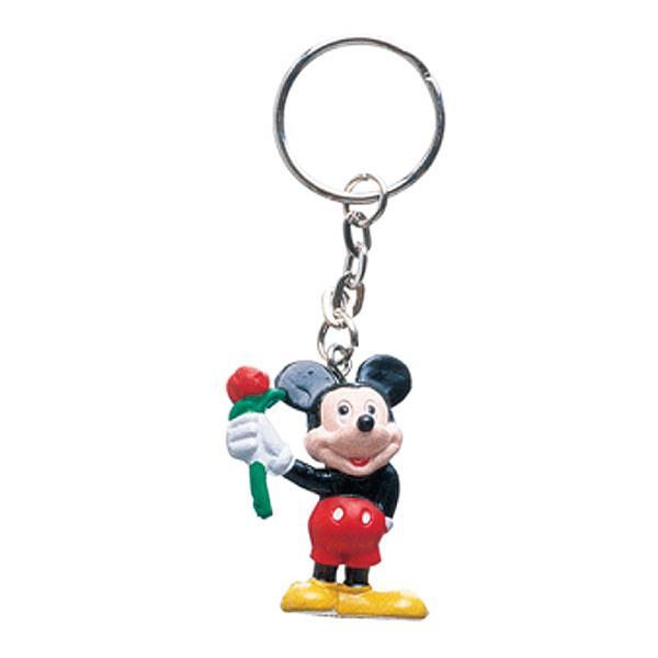 キーホルダー ディズニー レトロ　ミッキー S 花 No.17 キャラクター 鍵 カギ ミッキーマウス