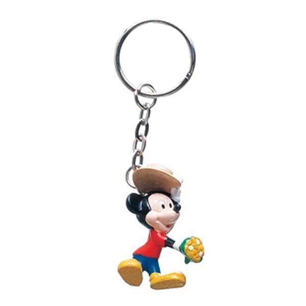 キーホルダー ディズニー ミッキー S 黄色いお花 No.19 キャラクター 鍵 カギ レトロ　ミッキーマウス