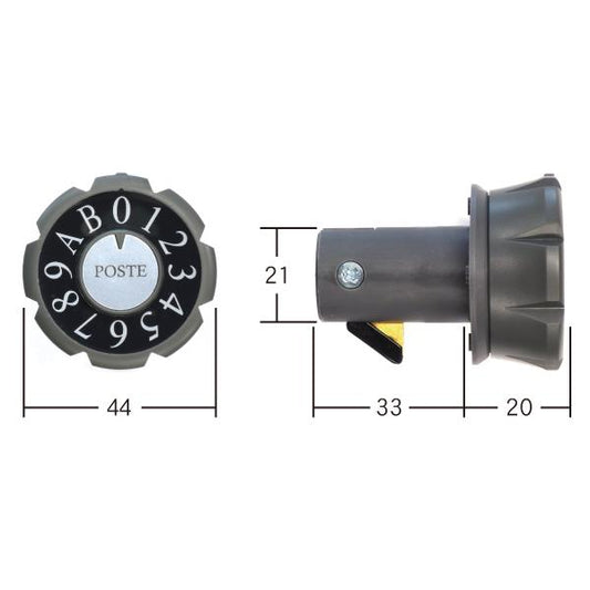 ポスト錠 ダイヤル錠 タテ型 PJ-61 リンタツ 鍵 カギ 交換部品