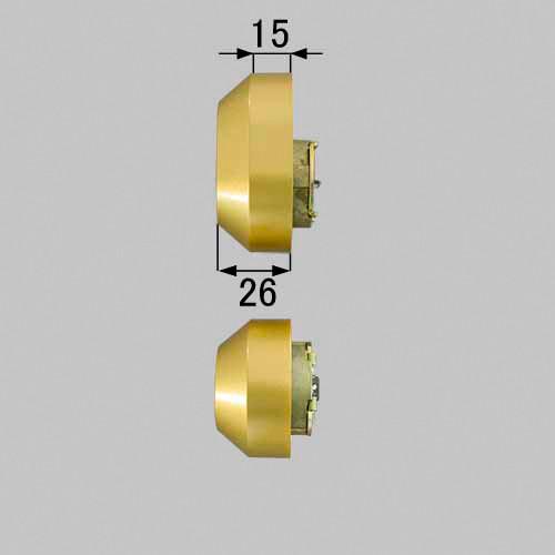 LIIXIL トステム MIWA DNシリンダー グレイスゴールド 2個同一 ドア錠セット 楕円 玄関ドア 交換 DDZZ3016