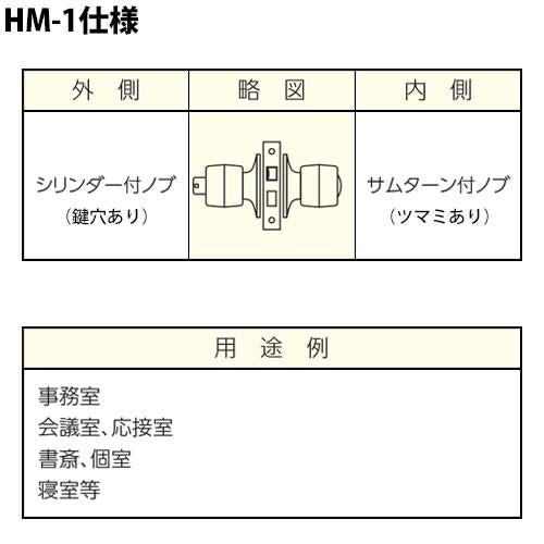 MIWA U9 HMD-1 握り玉錠