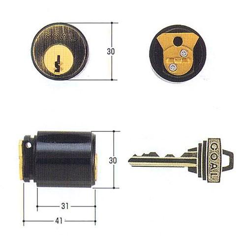 GOAL  ピンシリンダー 装飾錠パルテノン用 PSタイプ 大カム仕様 GCY-66 　玄関 パルテノン PS GCY66