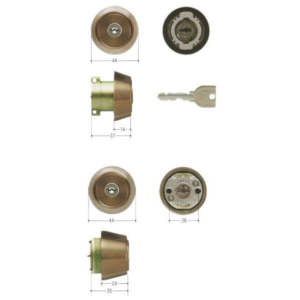 MIWA 美和ロック U9シリンダー LA(DA45)タイプ+LSP(TE24)タイプ MCY-416  2個同一セット