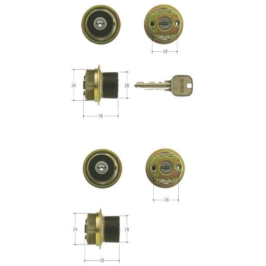 MIWA 美和ロック U9シリンダー LIXタイプ MCY-425 TE0 LIX  2個同一セット