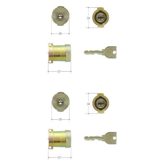 MIWA U9シリンダー PAタイプ PG571-HS 2個同一セットMCY-490 PA・PASP